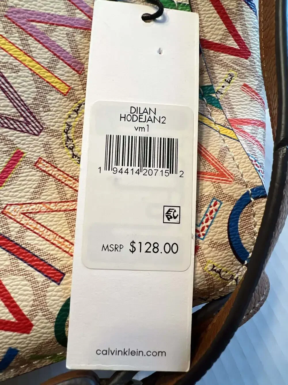 Calvin Klein Dilan Monogram Tote Bag Multi Color